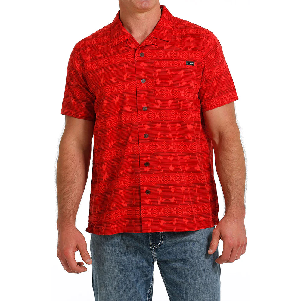 1033 Cinch Men's Patterned Short Sleeve Shirt