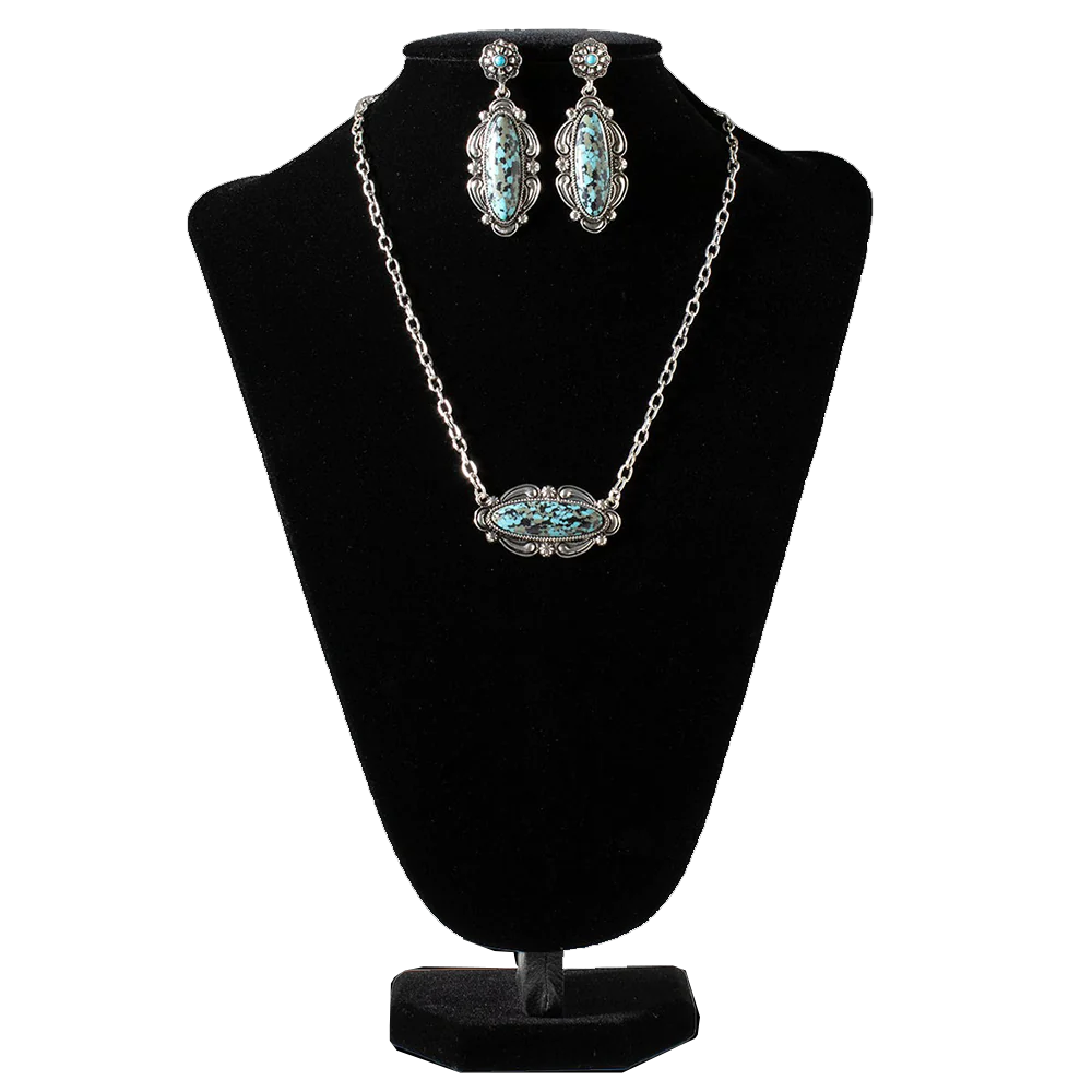 3056088 Blazin Roxx Ladies Oblong Marble Jewelry Set