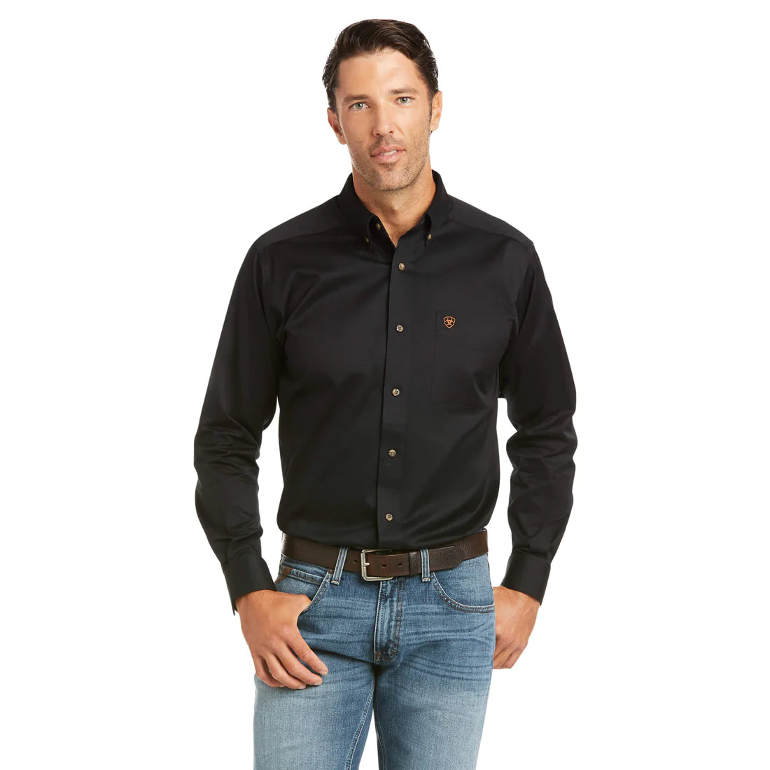 4229 Ariat Men's Casual Series Fitted Solid Shirt