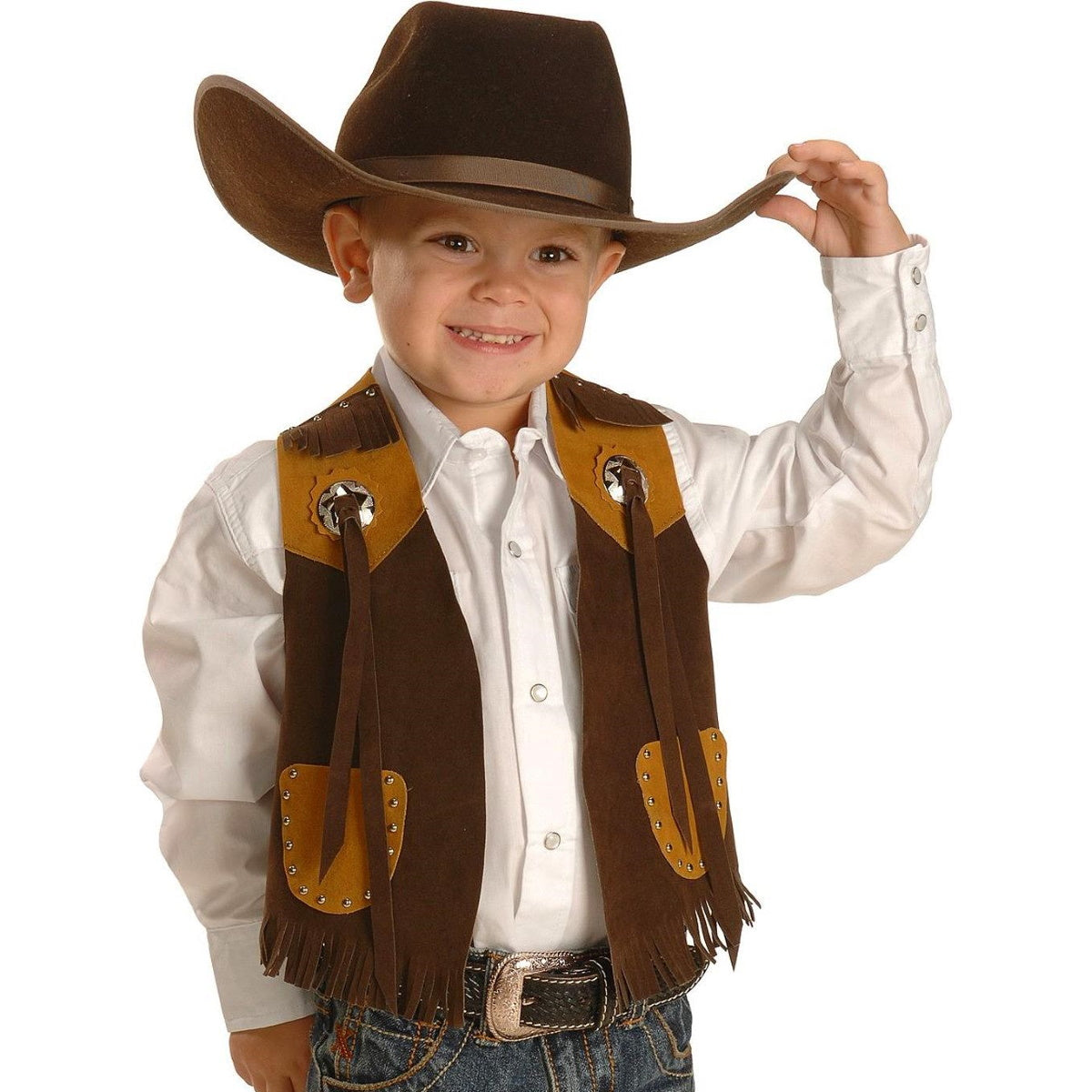 5083202 M&F Western Faux Suede Cowboy Vest