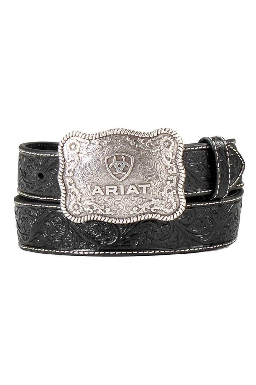 A1020401 Ariat Men's Leather Embossed Belt
