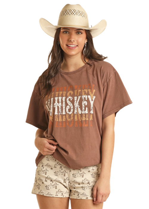 3282 Rock & Roll Ladies Whiskey Graphic Tee