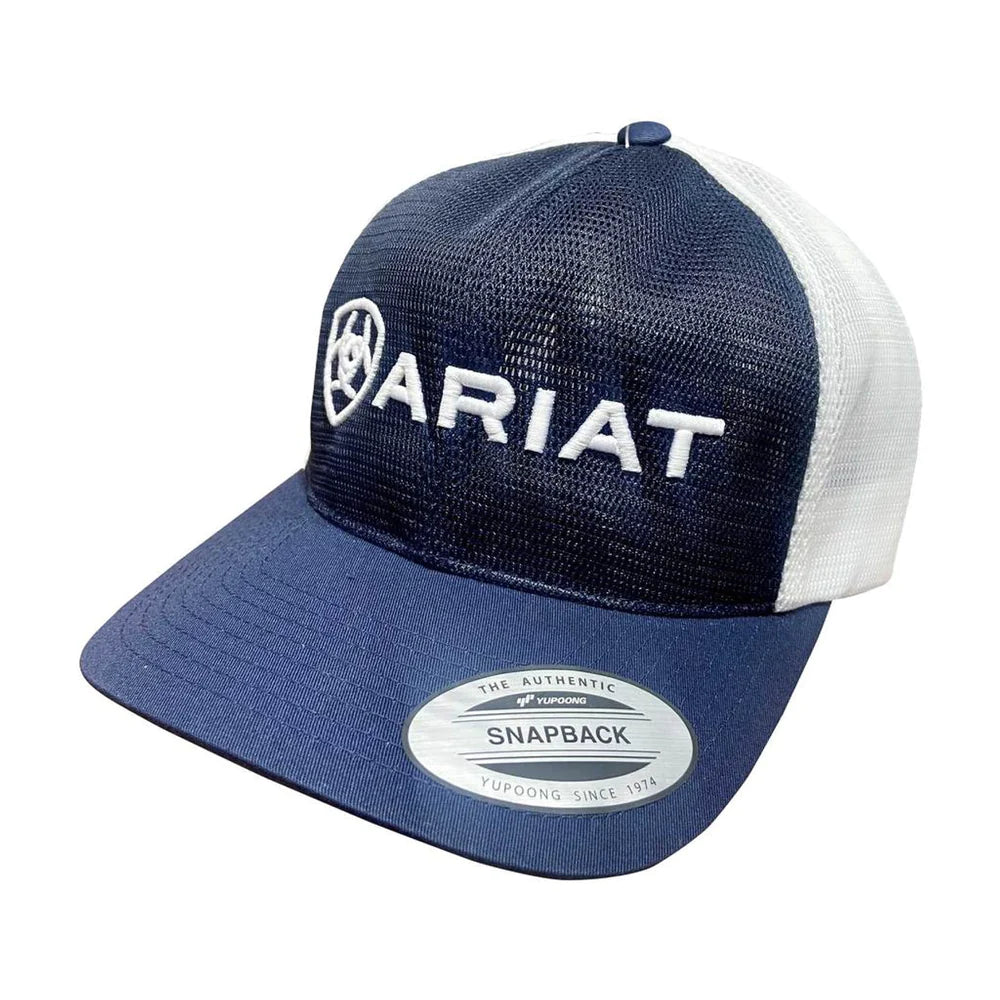 4003 Ariat Men's Embroidered Logo Snap Cap