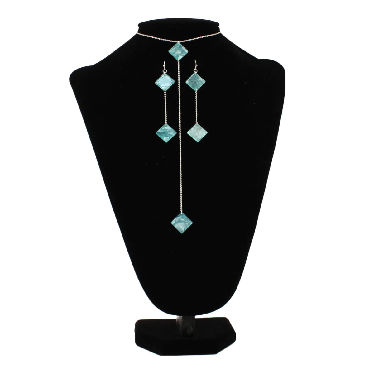 30468 Blazin Roxx Turquoise Square Necklace and Earring