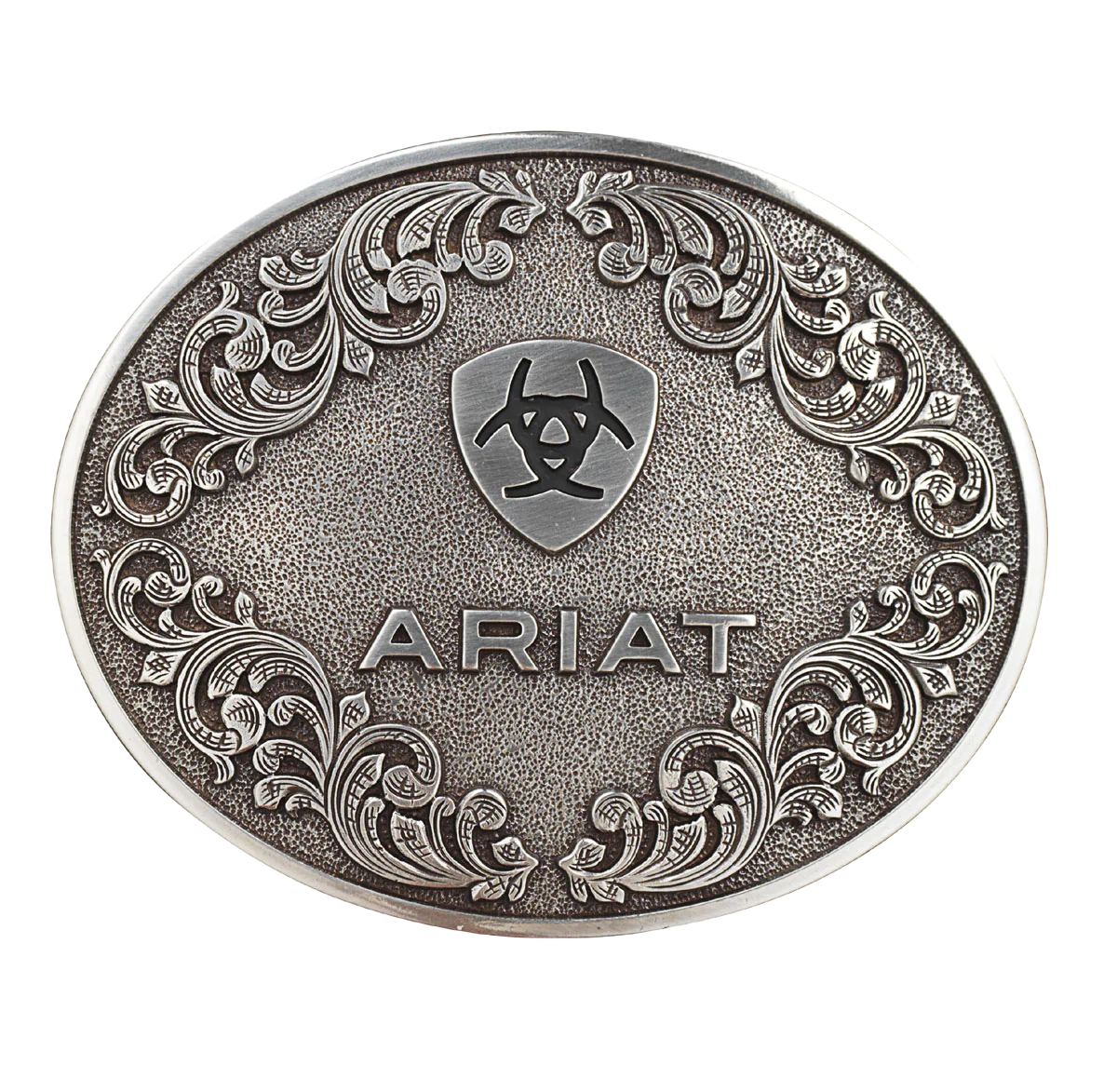 A37012 Ariat Men's Silver Logo Belt Buckle