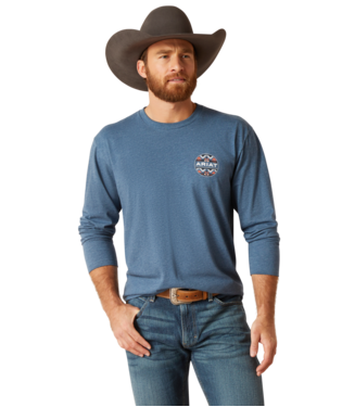 7880 Ariat Men's Western Geo Fill Long Sleeve Shirt